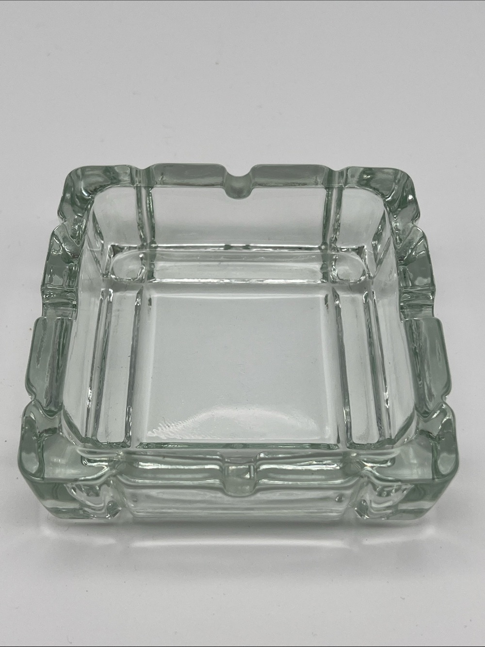 Vintage MCM Esta Square Ashtray Japanese Soga Glass